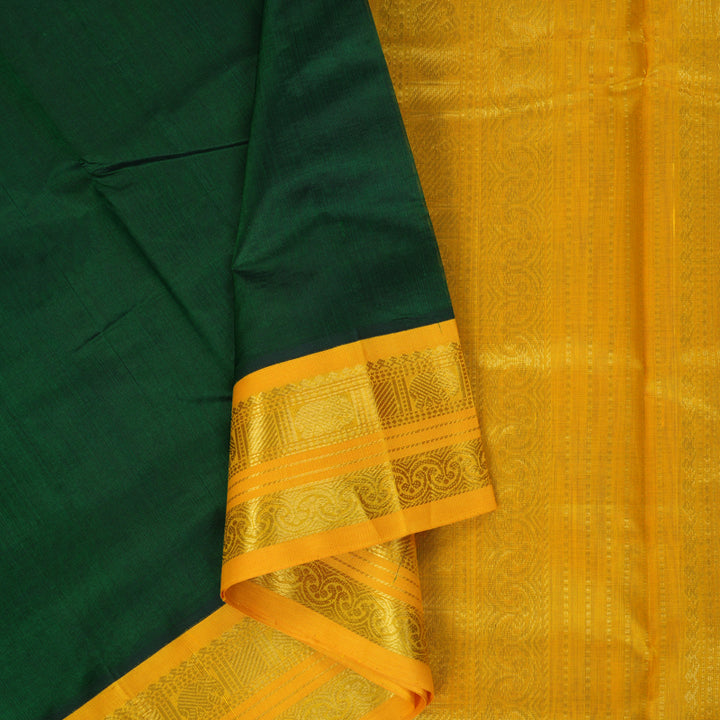 Hayagrivas Bottle Green Pure Silk Cotton Saree SSCBF16D3-12