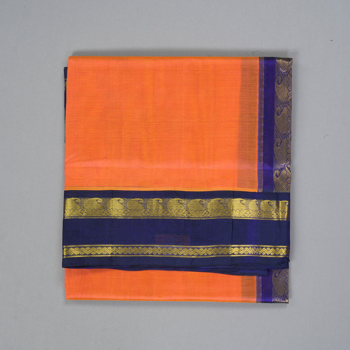 Hayagrivas Orange Pure Silk Cotton Saree SSCBF16D3-2