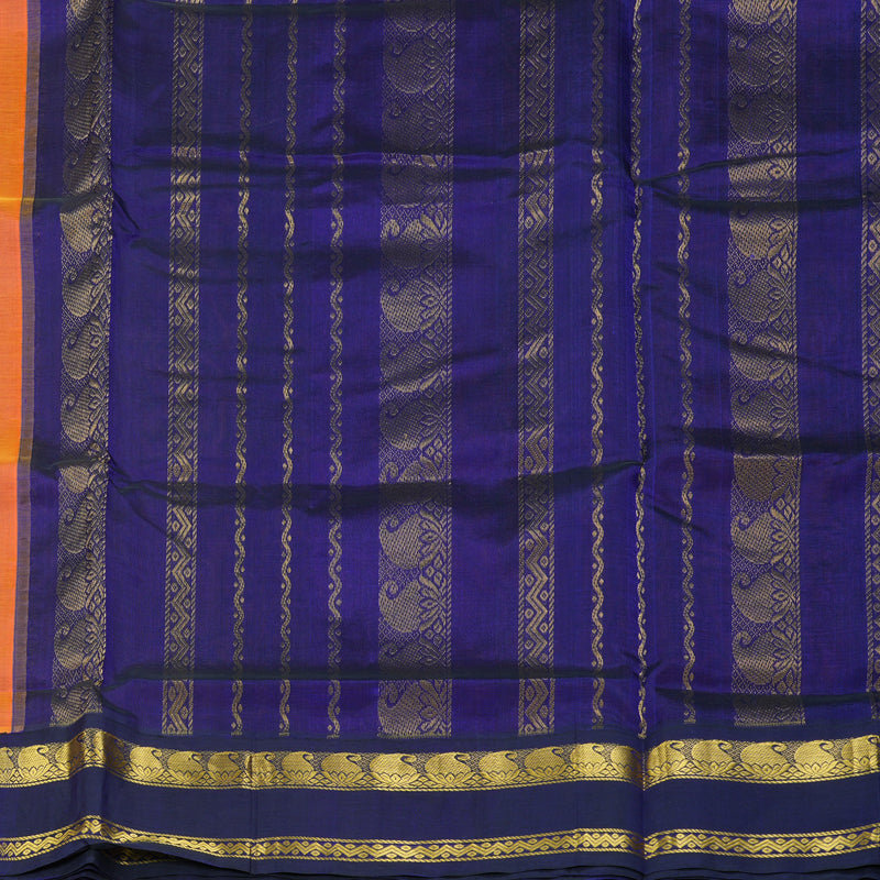 Hayagrivas Orange Pure Silk Cotton Saree SSCBF16D3-2