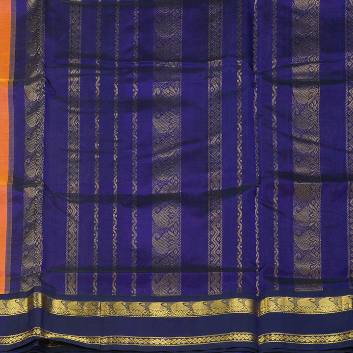 Hayagrivas Orange Pure Silk Cotton Saree SSCBF16D3-2