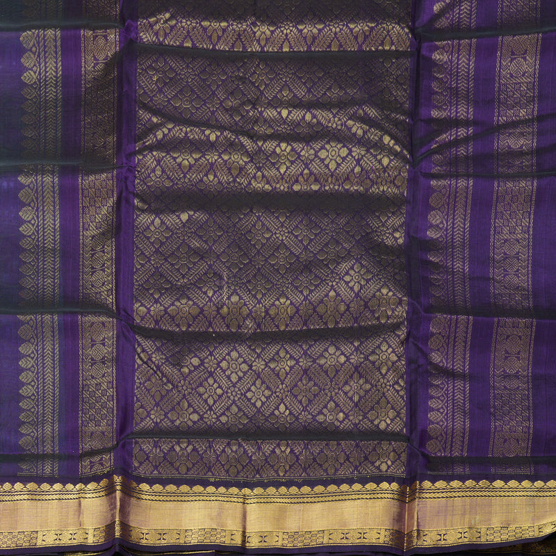 Hayagrivas Blue-Green Pure Silk Cotton Saree SSCBF16D4-12