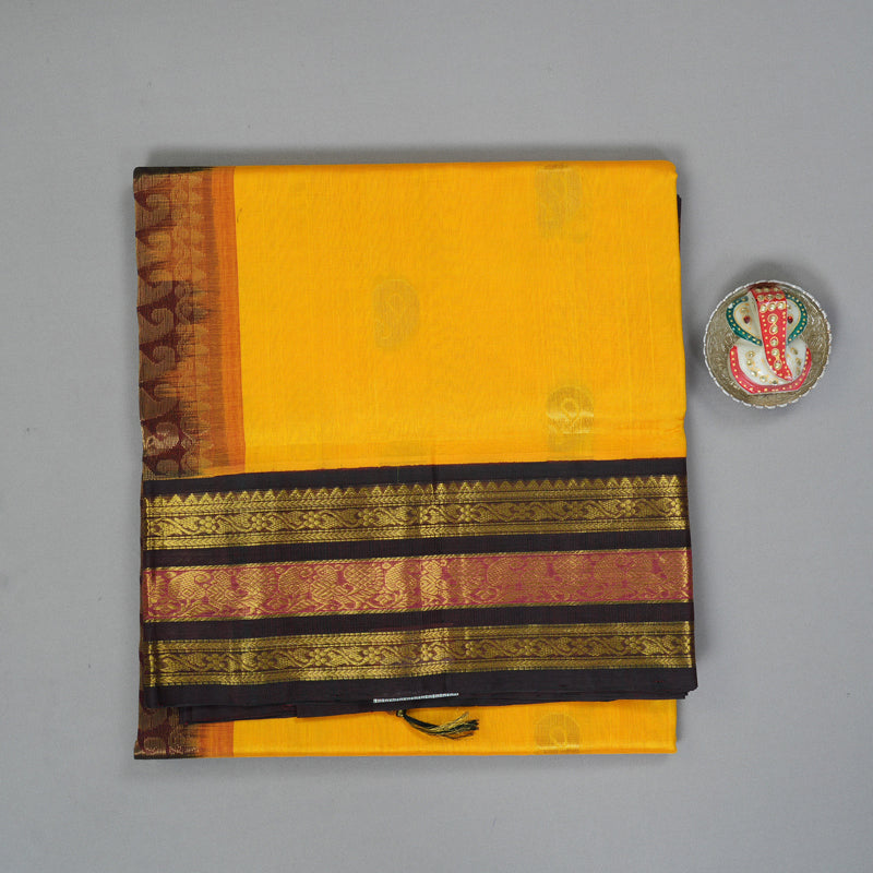Hayagrivas Mango Yellow Pure Silk Cotton Saree SSCBF16D4-17
