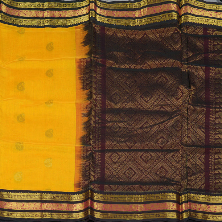 Hayagrivas Mango Yellow Pure Silk Cotton Saree SSCBF16D4-17
