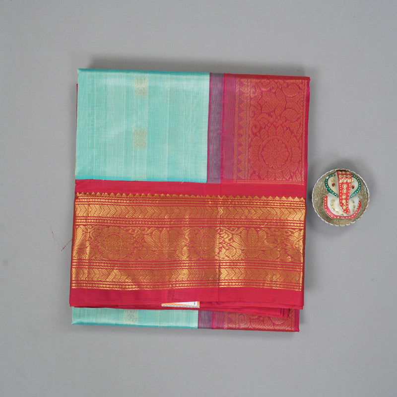 Hayagrivas Powder Blue Pure Silk Cotton Saree SSCBF16D4-2