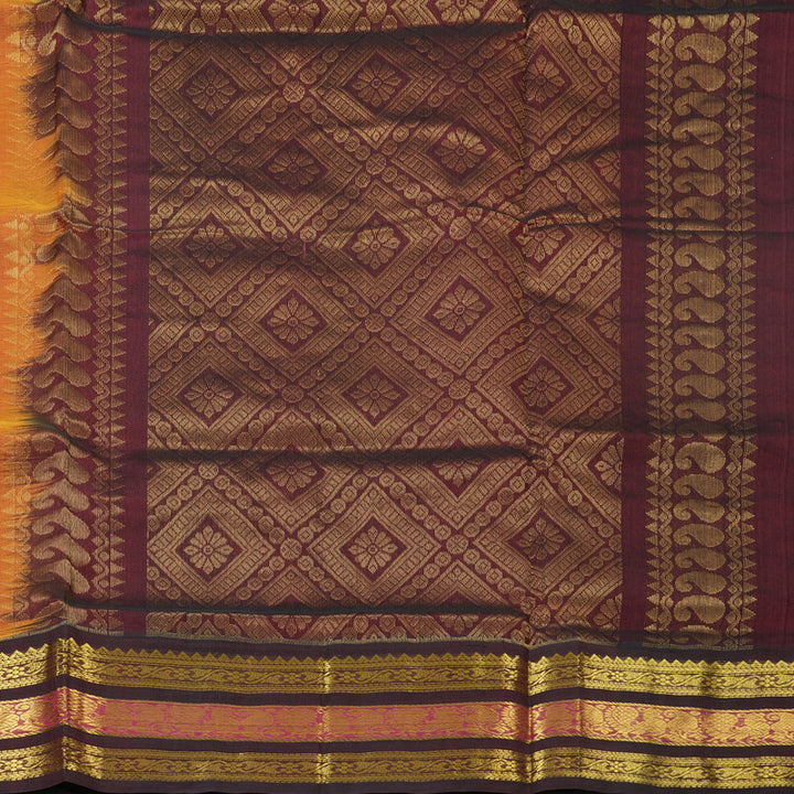 Hayagrivas Yellow Pure Silk Cotton Saree SSCBF16D4-4