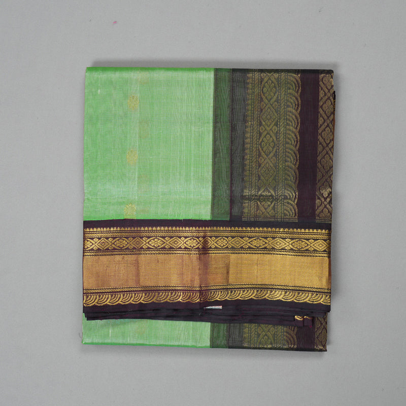 Hayagrivas Pista Green Pure Silk Cotton Saree SSCBF16D4-8