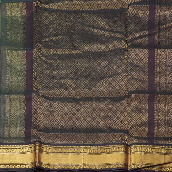 Hayagrivas Pista Green Pure Silk Cotton Saree SSCBF16D4-8