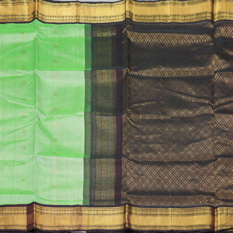 Hayagrivas Pista Green Pure Silk Cotton Saree SSCBF16D4-8