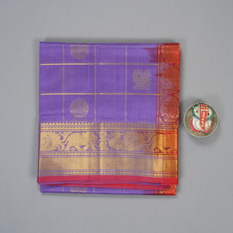 Hayagrivas Lavender Pure Silk Cotton Saree SSCBF16D5-12