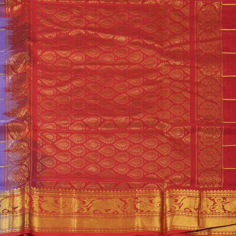 Hayagrivas Lavender Pure Silk Cotton Saree SSCBF16D5-12