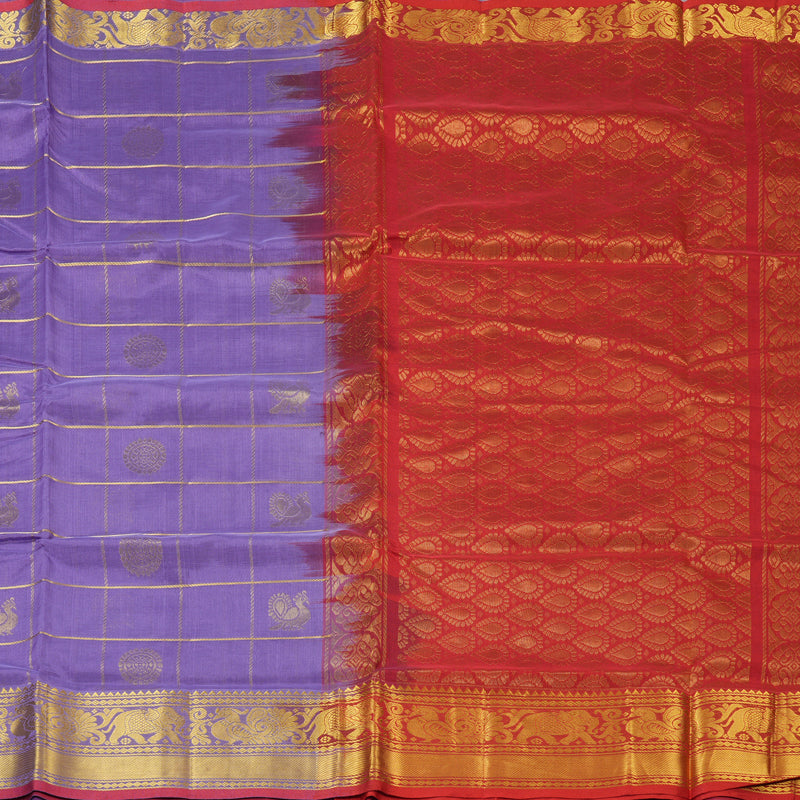 Hayagrivas Lavender Pure Silk Cotton Saree SSCBF16D5-12