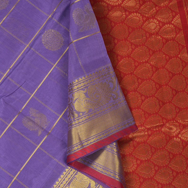 Hayagrivas Lavender Pure Silk Cotton Saree SSCBF16D5-12