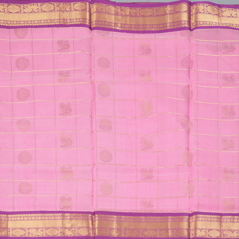 Hayagrivas Rose Pink Pure Silk Cotton Saree SSCBF16D5-15