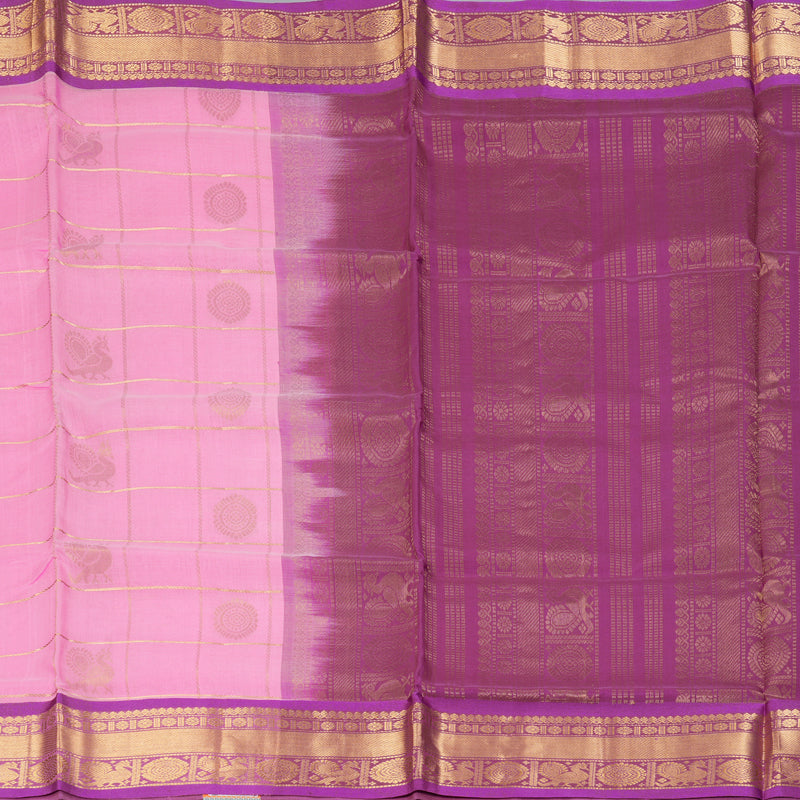 Hayagrivas Rose Pink Pure Silk Cotton Saree SSCBF16D5-15
