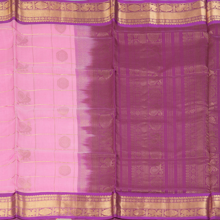 Hayagrivas Rose Pink Pure Silk Cotton Saree SSCBF16D5-15