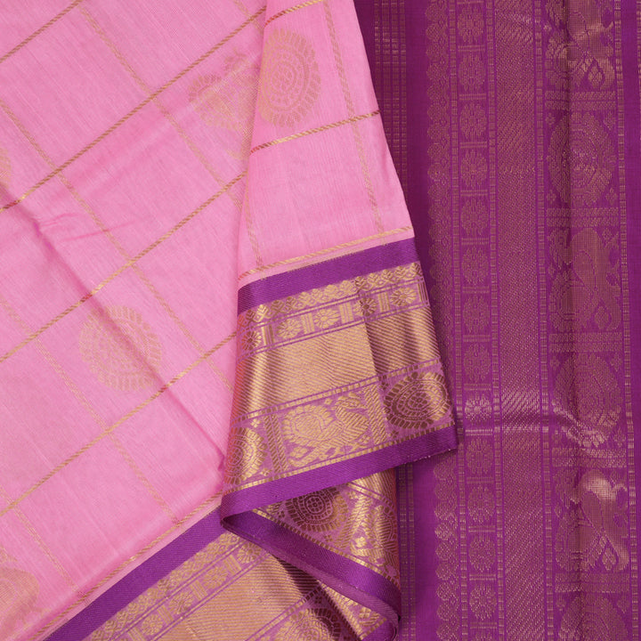 Hayagrivas Rose Pink Pure Silk Cotton Saree SSCBF16D5-15