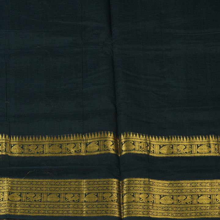 Hayagrivas Black Pure Silk Cotton Saree SSCBF16D5-6