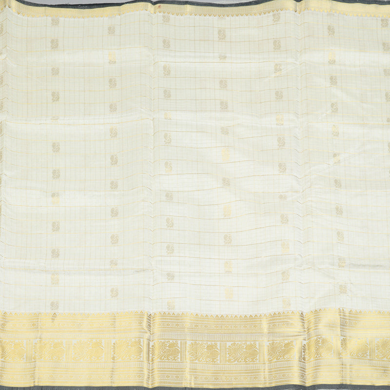 Hayagrivas Half-White Pure Silk Cotton Saree SSCBF16D5-7