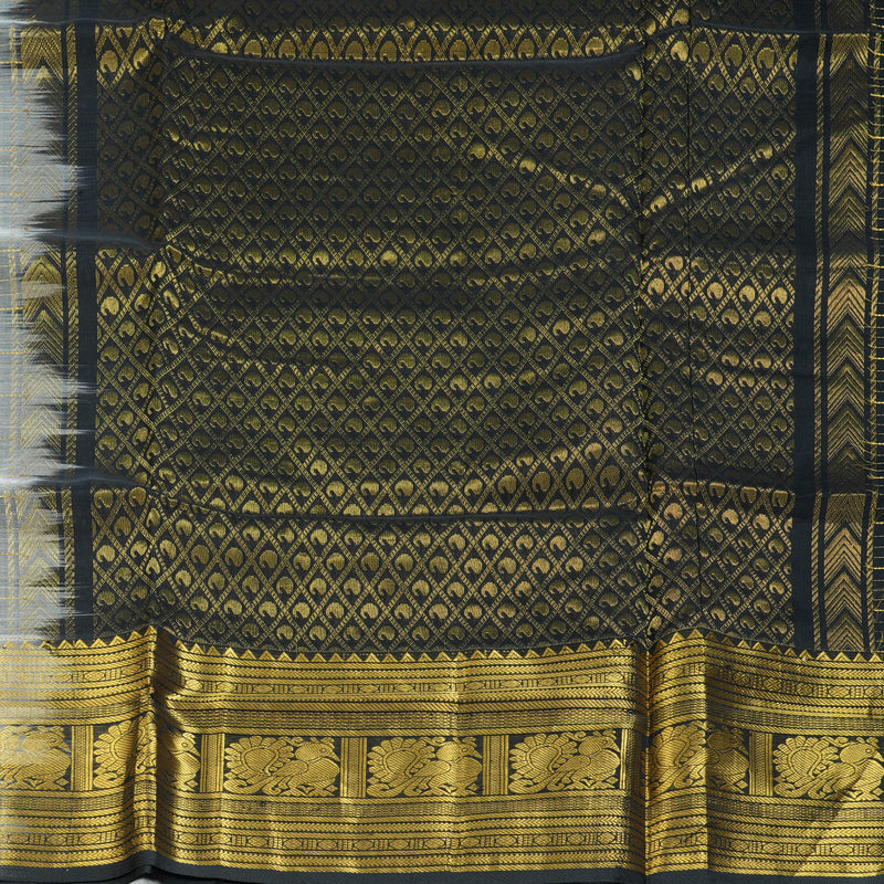 Hayagrivas Half-White Pure Silk Cotton Saree SSCBF16D5-7