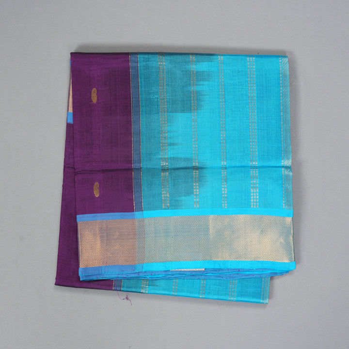 Hayagrivas Violet Pure Silk Cotton Saree SSCBF16D7-4
