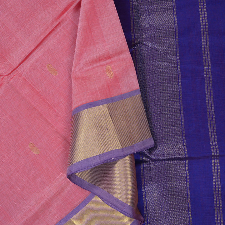 Hayagrivas Rose Pink Pure Silk Cotton Saree SSCBF16D7-6