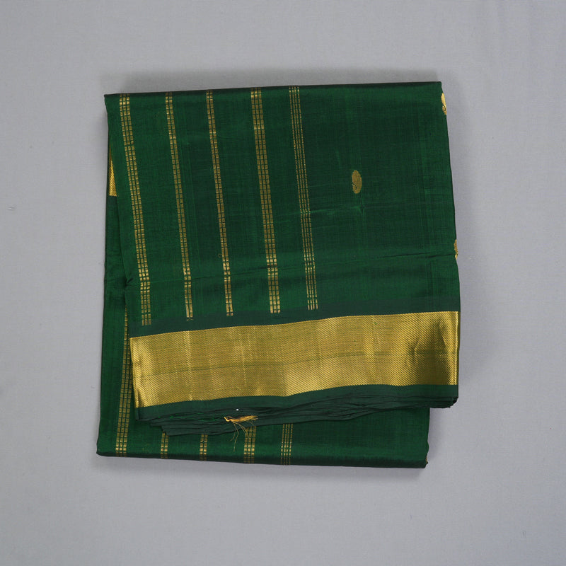 Hayagrivas Bottle Green Pure Silk Cotton Saree SSCBF16D7-8