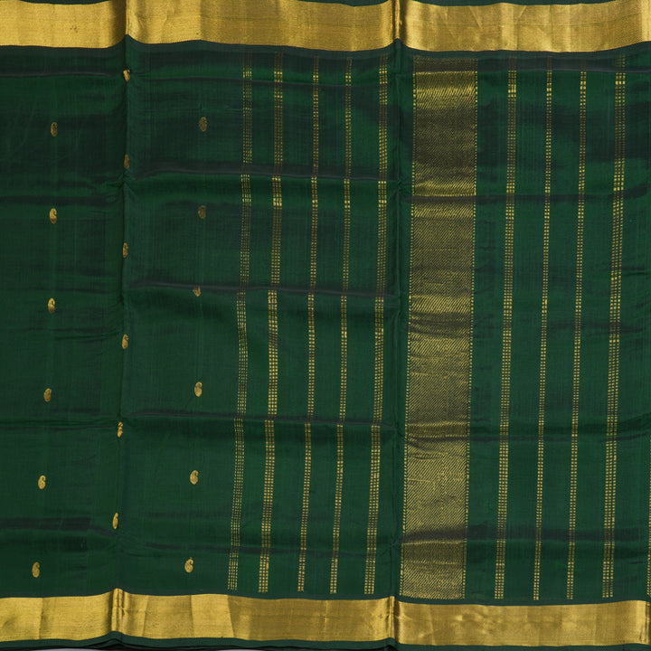 Hayagrivas Bottle Green Pure Silk Cotton Saree SSCBF16D7-8