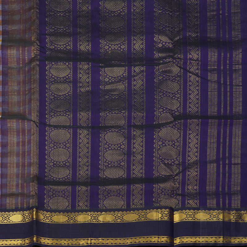 Hayagrivas Yellow & Half-White Checks Pure Silk Cotton Saree SSCBF17D1-2