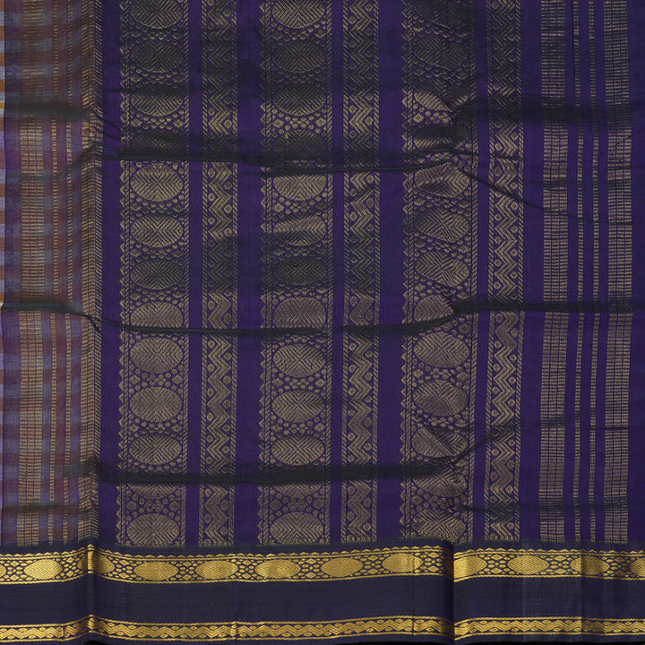 Hayagrivas Yellow & Half-White Checks Pure Silk Cotton Saree SSCBF17D1-2