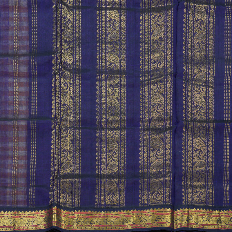 Hayagrivas Yellow & Off-White Checks Pure Silk Cotton Saree SSCBF17D1-3