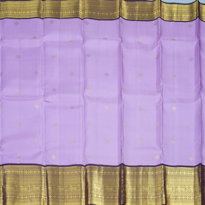 Hayagrivas Handloom Lavendar Kanjivaram Silk Saree with Nagapazham Border SSCBF23D17-3