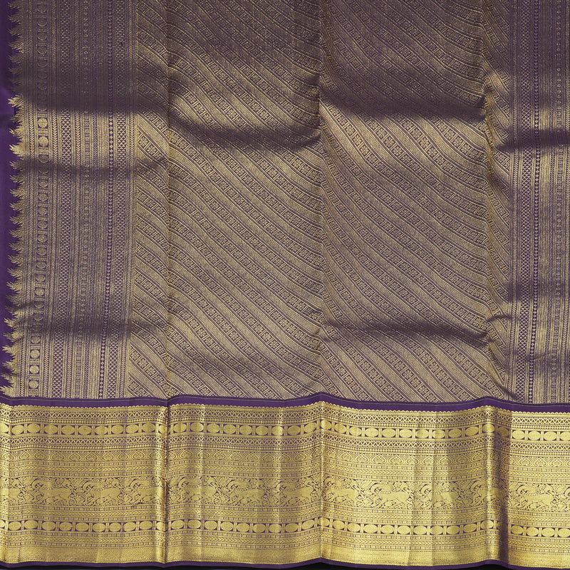 Hayagrivas Handloom Lavendar Kanjivaram Silk Saree with Nagapazham Border SSCBF23D17-3