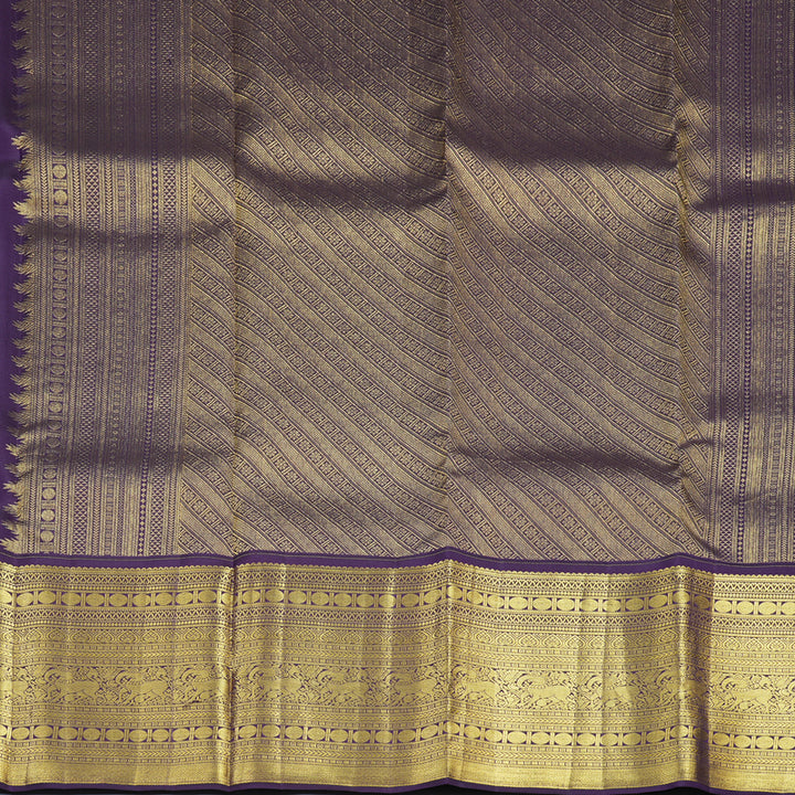 Hayagrivas Handloom Lavendar Kanjivaram Silk Saree with Nagapazham Border SSCBF23D17-3