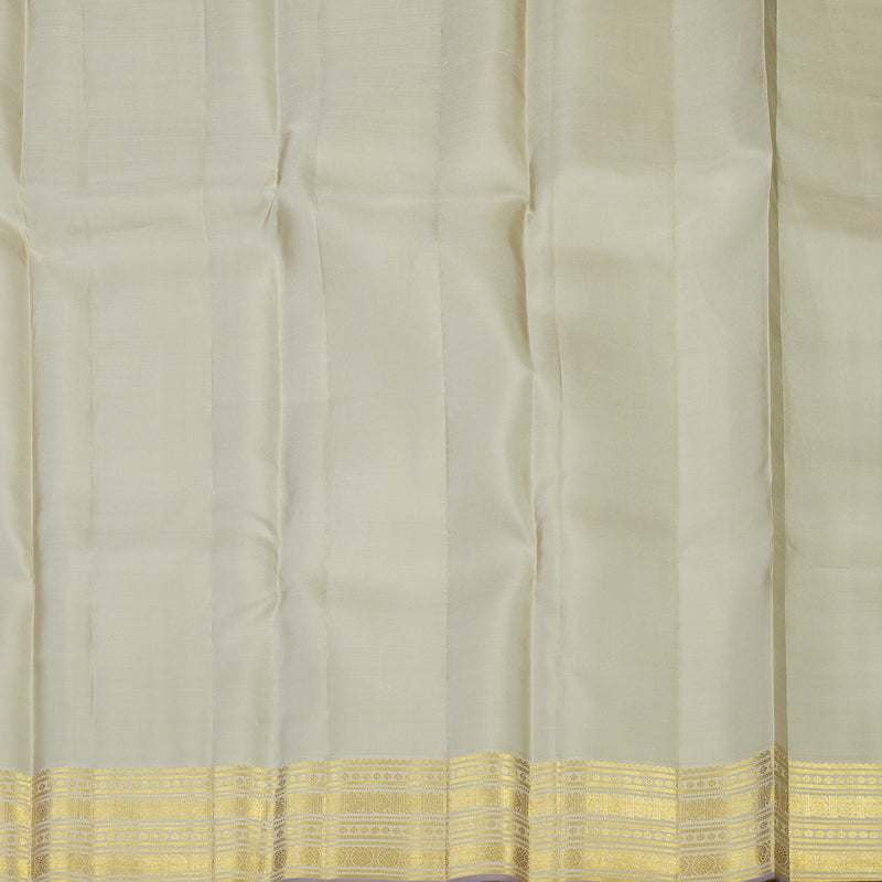 Hayagrivas Handloom Teal Green Kanjivaram Silk Saree with Beige Border SSCBF23D18-2