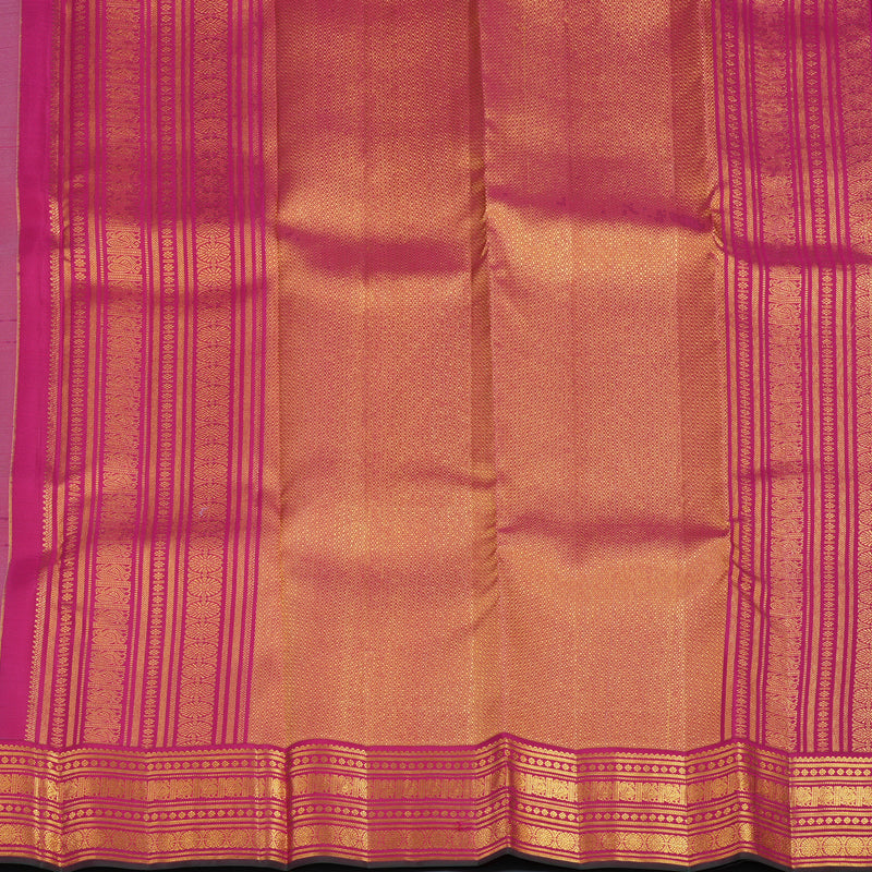 Hayagrivas Handloom Lavendar Kanjivaram Silk Saree with Pink Border SSCBF23D18-4
