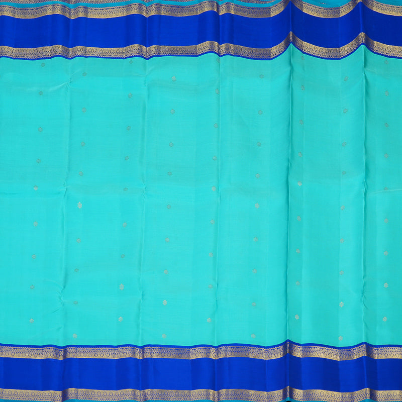 Hayagrivas Handloom Sky Blue Kanjivaram Silk Saree with MS Blue Border SSCBF23D19-3