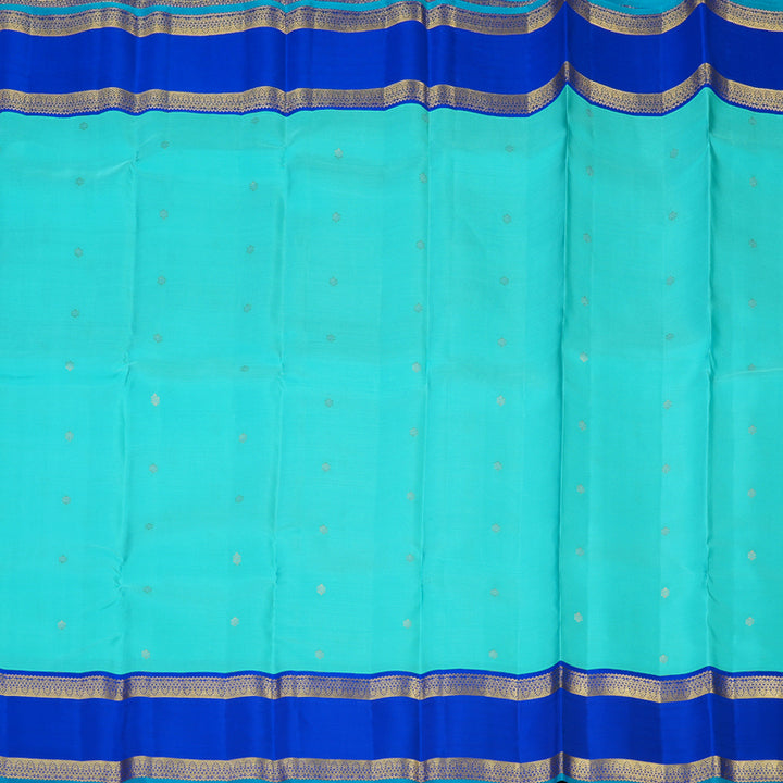 Hayagrivas Handloom Sky Blue Kanjivaram Silk Saree with MS Blue Border SSCBF23D19-3