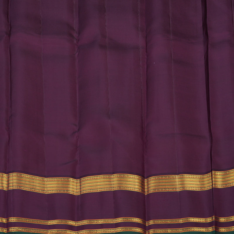 Hayagrivas Handloom Rosewwood Pink Kanjivaram Silk Saree with Deep Violet Border SSCBF23D20-8
