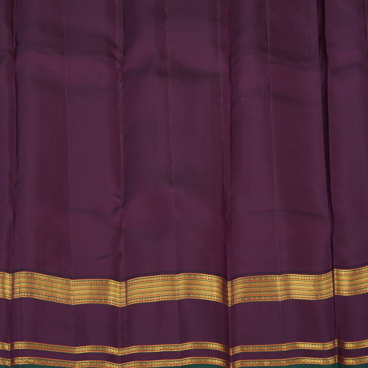 Hayagrivas Handloom Rosewwood Pink Kanjivaram Silk Saree with Deep Violet Border SSCBF23D20-8