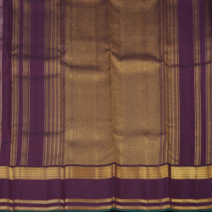 Hayagrivas Handloom Rosewwood Pink Kanjivaram Silk Saree with Deep Violet Border SSCBF23D20-8