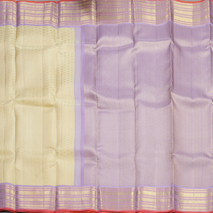 Hayagrivas Handloom Sandal Kanjivaram Silk Saree with Lilac Border SSCBF23D21-5
