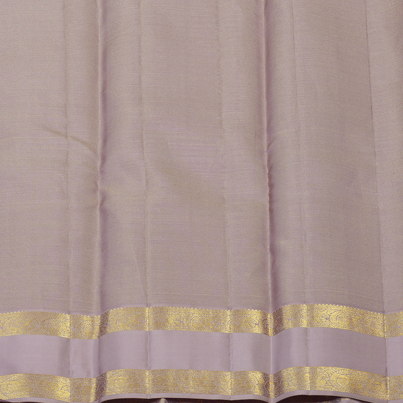 Hayagrivas Handloom Pista Green Kanjivaram Silk Saree with Lilac Border SSCBF23D23-1