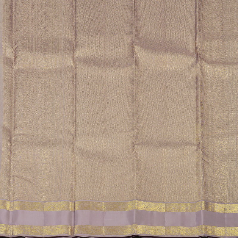 Hayagrivas Handloom Pista Green Kanjivaram Silk Saree with Lilac Border SSCBF23D23-1