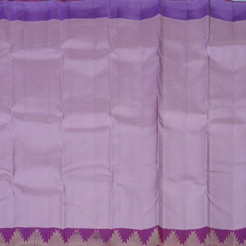 Hayagrivas Handloom Lilac Kanjivaram Silk Saree with Purple Border SSCBF23D4-1