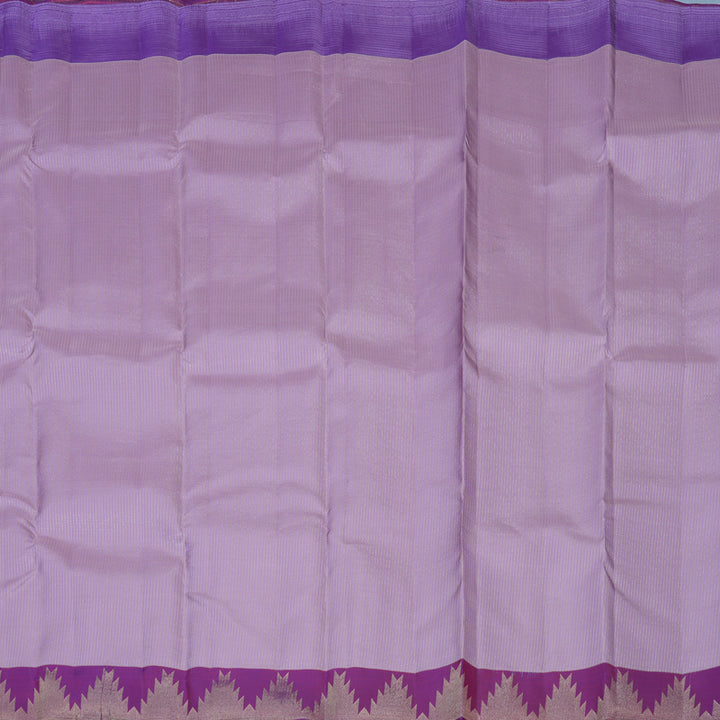 Hayagrivas Handloom Lilac Kanjivaram Silk Saree with Purple Border SSCBF23D4-1