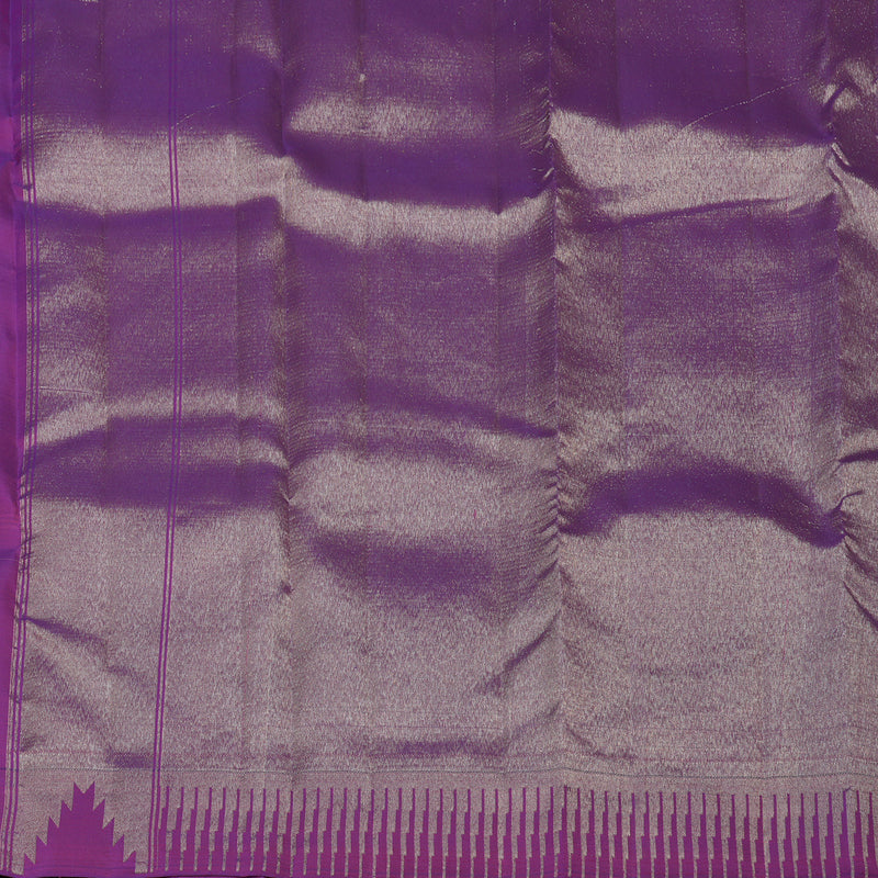 Hayagrivas Handloom Lilac Kanjivaram Silk Saree with Purple Border SSCBF23D4-1
