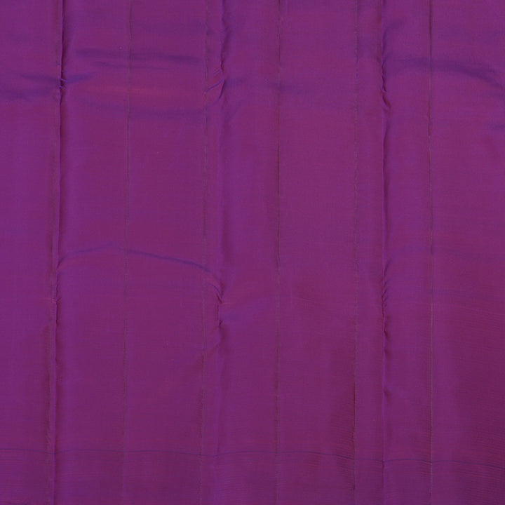 Hayagrivas Handloom Beige Kanjivaram Silk Saree with Purple Border SSCBF23D4-3
