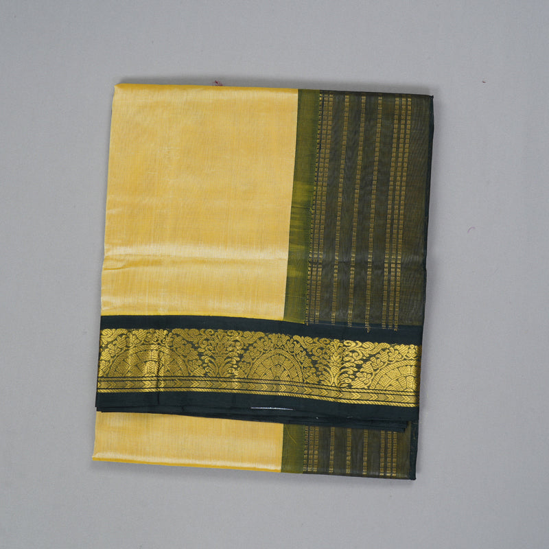 Hayagrivas Pale Yellow Pure Silk Cotton Saree SSCBF34D1-21