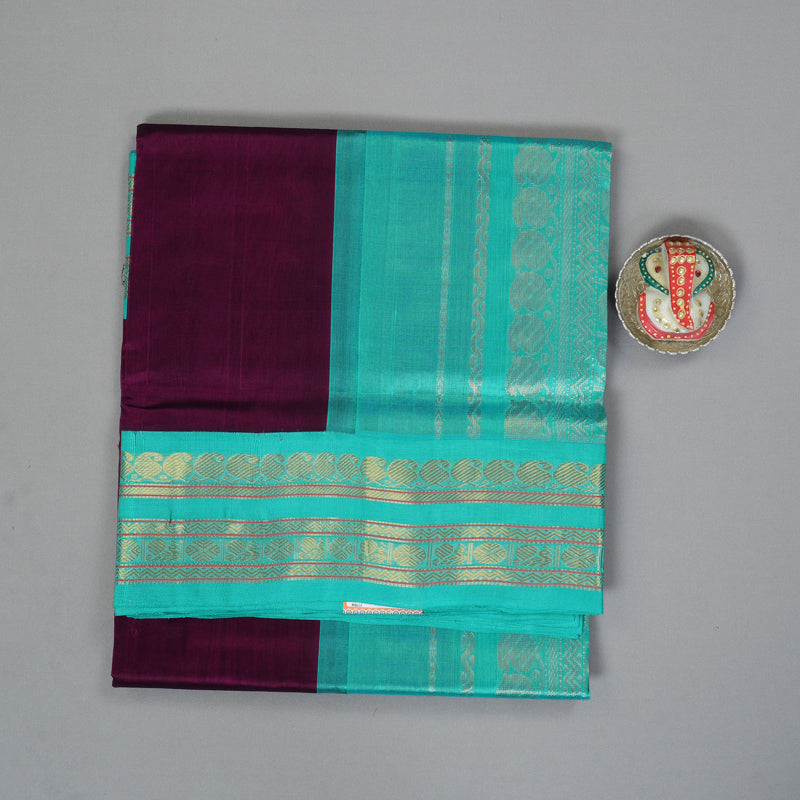 Hayagrivas Violet Pure Silk Cotton Saree SSCBF34D1-33