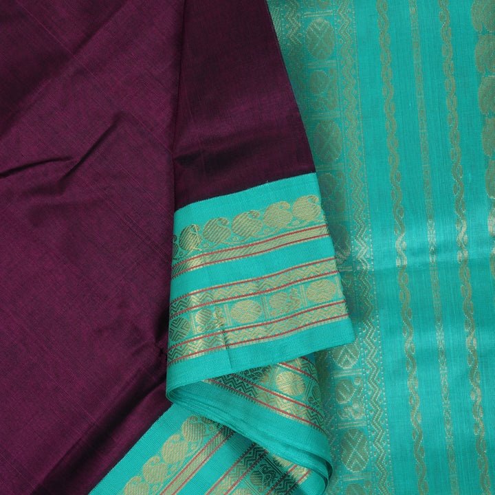 Hayagrivas Violet Pure Silk Cotton Saree SSCBF34D1-33